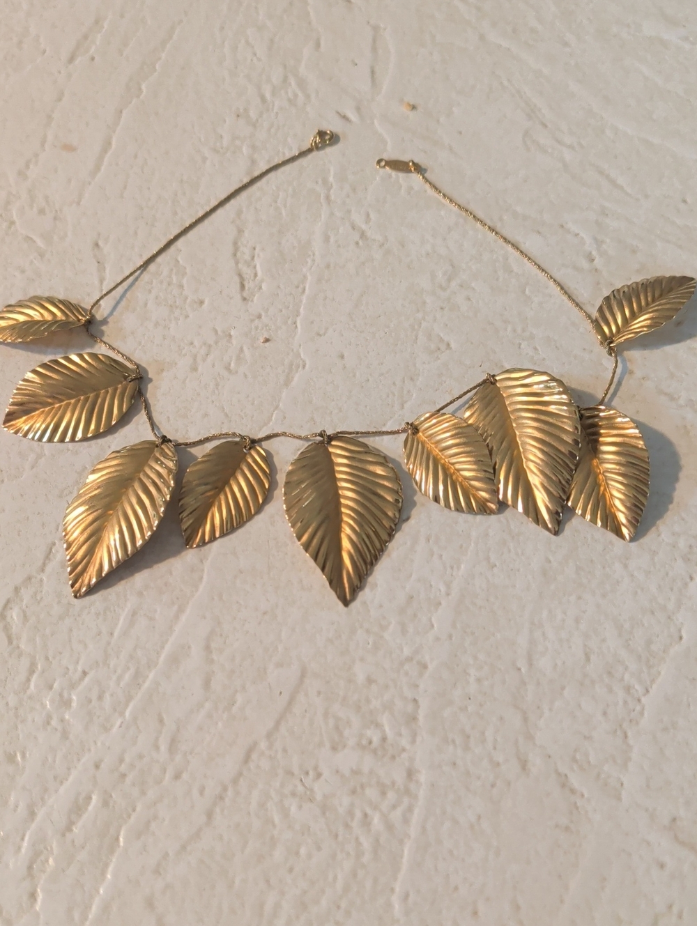 Gold Leaf Choker Necklace - Women Jewelry Napier